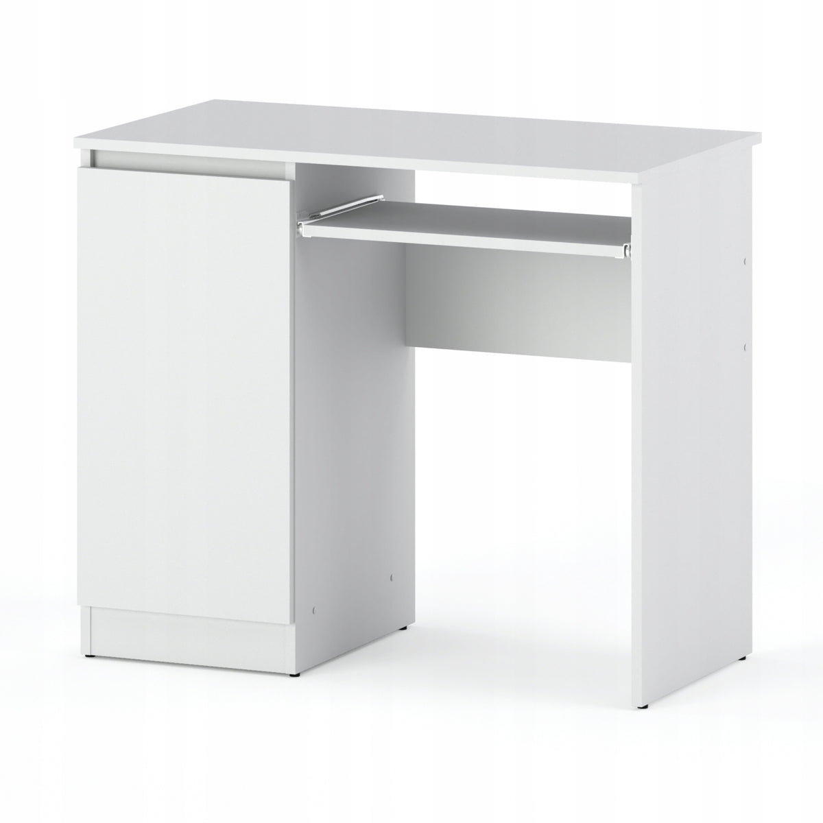 Desk White Computer School Gaming 90 CM With 2 Shelves