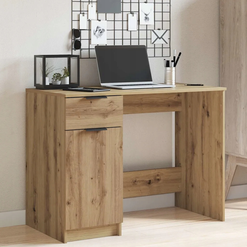 Desk, artisan oak, 100x50x75 cm, wood-based material Furniture color artisan oak