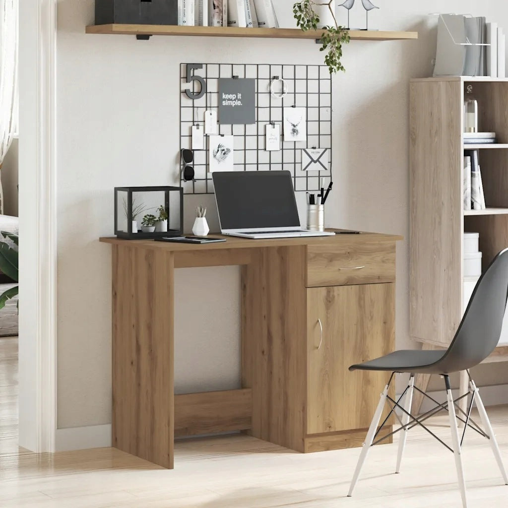 Desk, artisan oak, 100x50x76 cm, wood-based material Furniture color oak