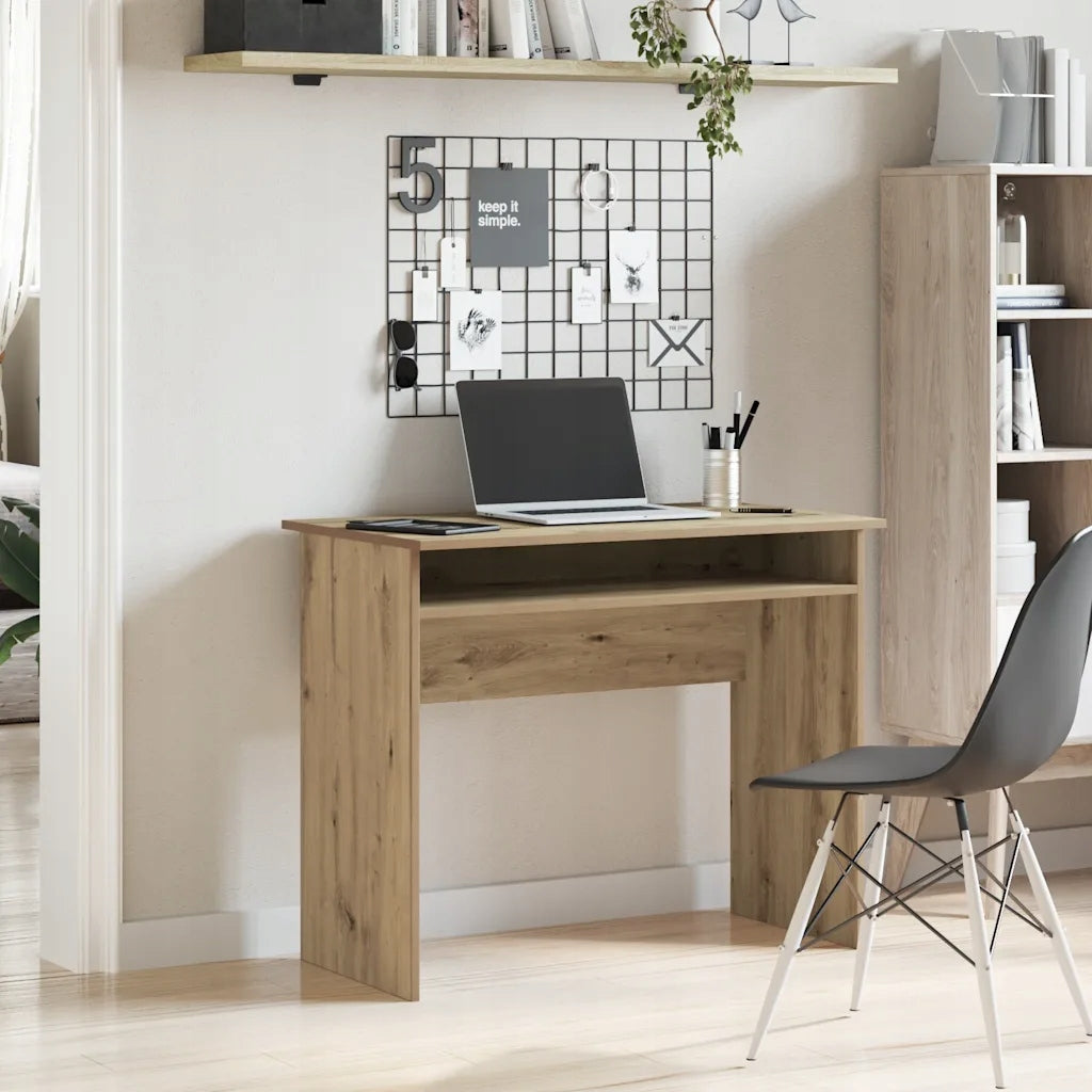 Desk, artisan oak, 90x50x74 cm, wood-based material Brand VidaXL