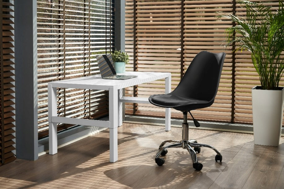 Desk chair on wheels swivel WITH CUSHION desk IGER black JUMIhome Brand Jumi