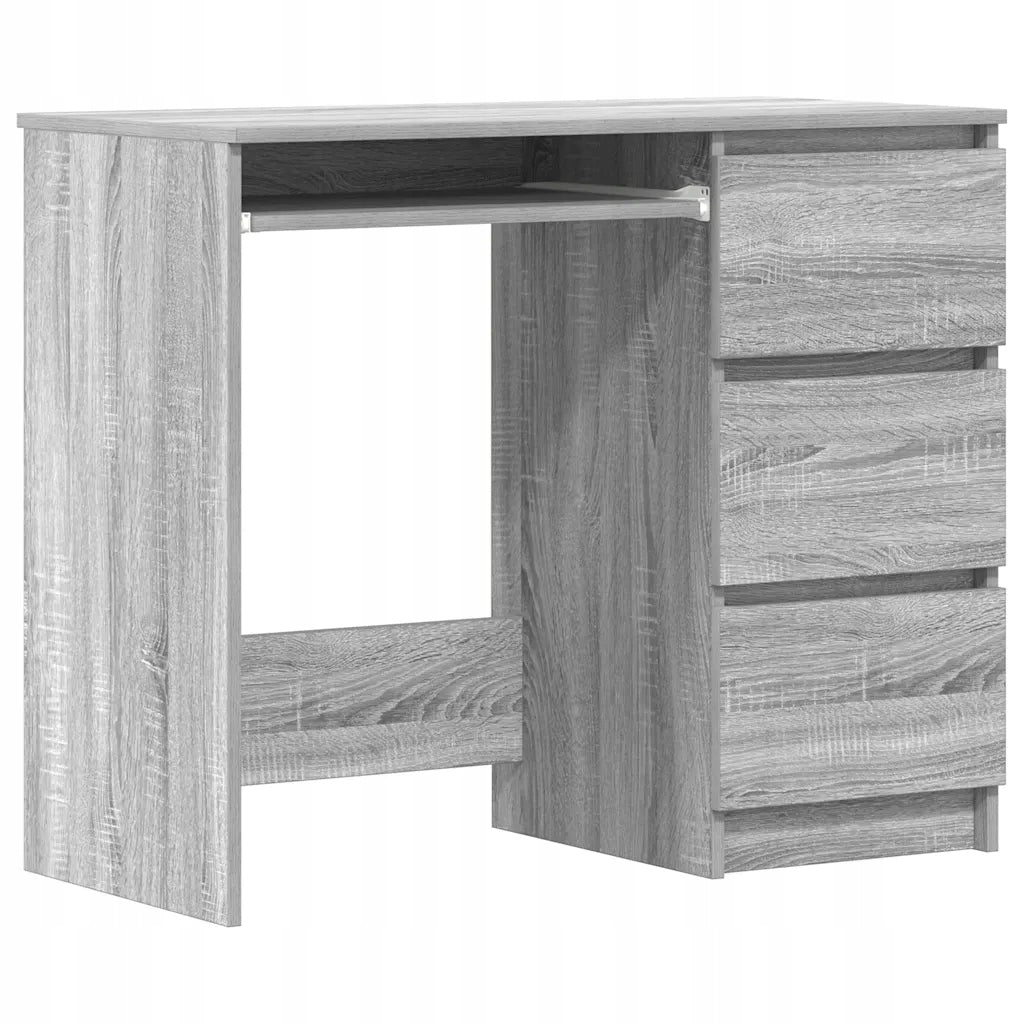 Desk, grey sonoma oak, 90x45x76 cm, material