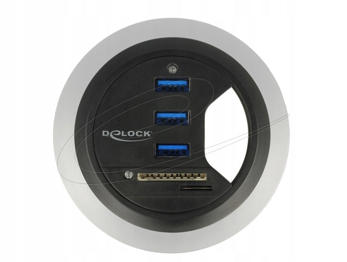 Desk hub 3-port USB 5 Gbps + SD card reader 2 slots Delock 62869 Packaging status original