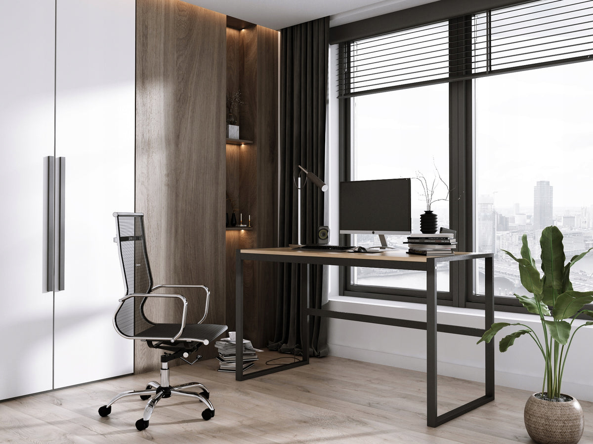 Desk loft industrial Oak Gold Craft 98 x 60 x 75 cm EAN (GTIN) 5904624778282
