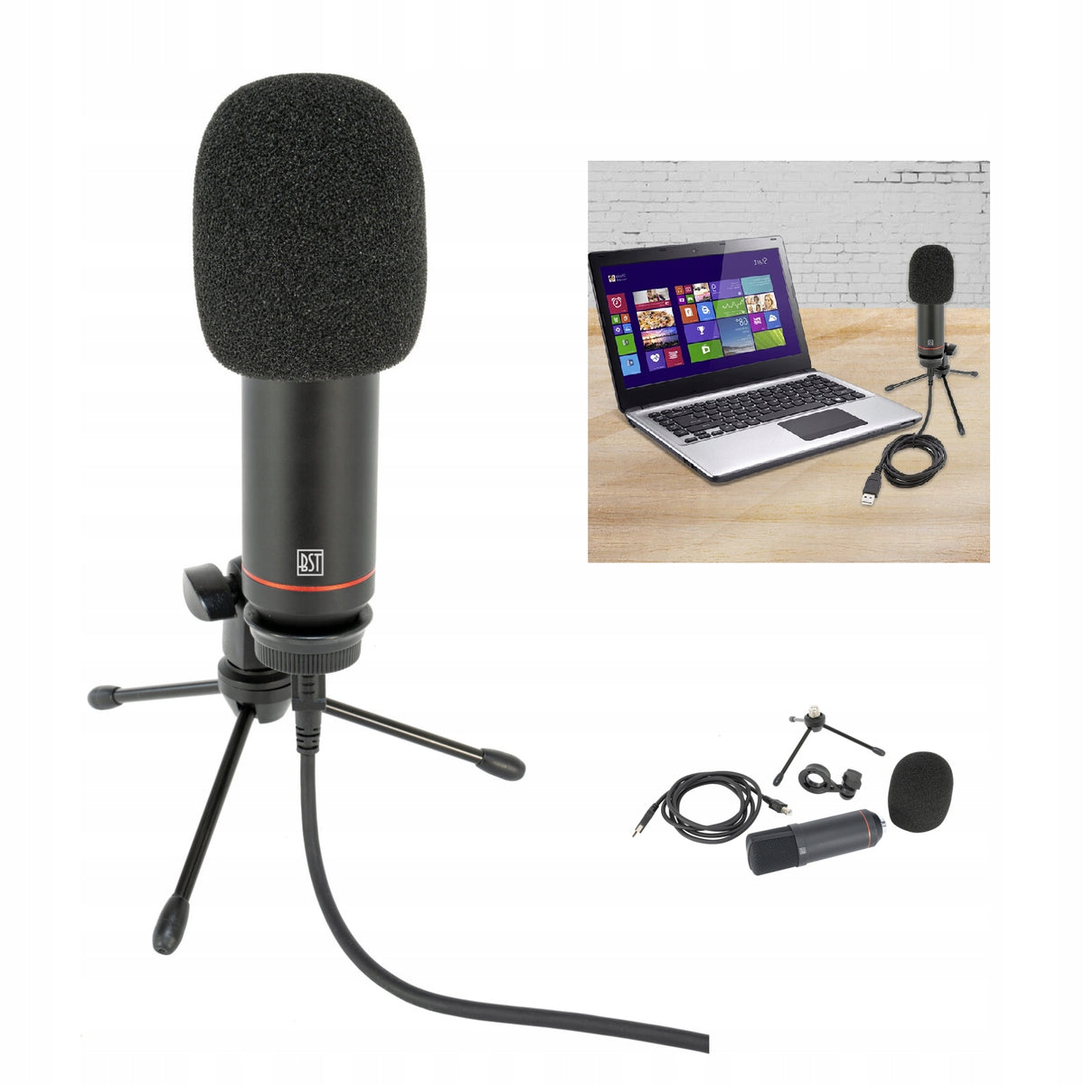 Desk microphone tripod USB computer BST