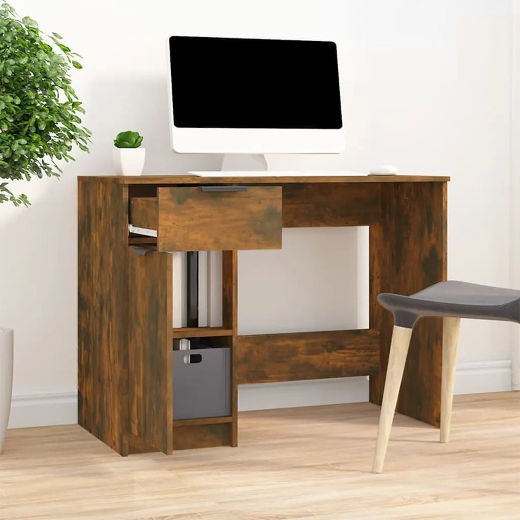 Desk, smoky oak, 100x50x75 cm, wood-based material Brand VidaXL