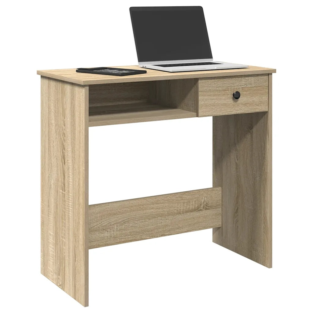 Desk, sonoma oak, 80x40x75 cm, wood-based material Furniture color sonoma oak