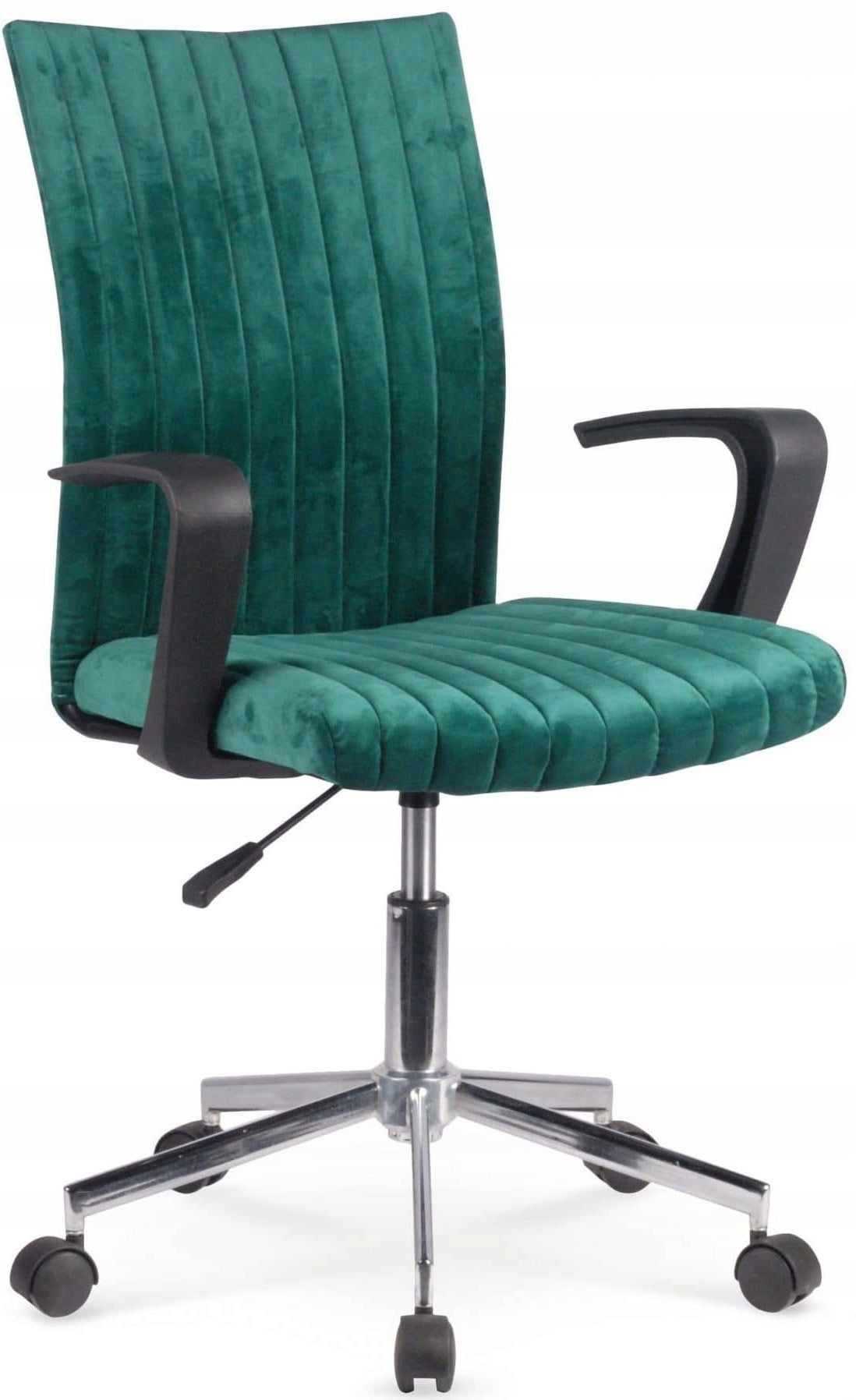 Desk swivel chair dark green velour DORAL youth chair
