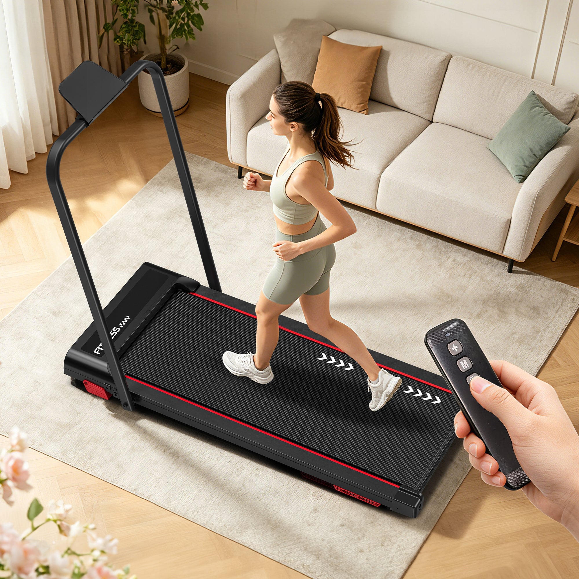 Desk treadmill 2in1 10km/h, 2,5HP, quiet, foldable for home and office Kind electric