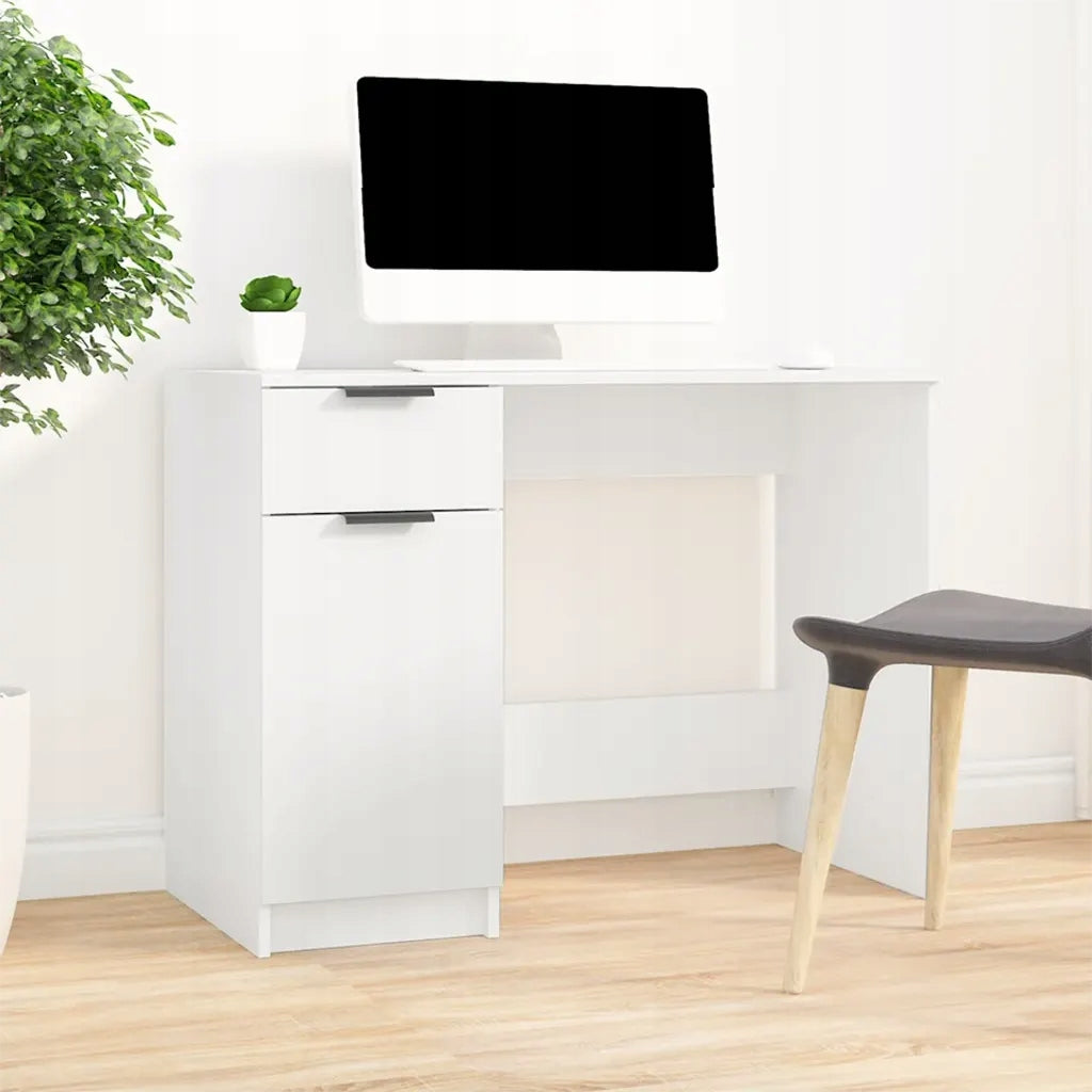 Desk, white, 100x50x75 cm, wood-based material Brand VidaXL