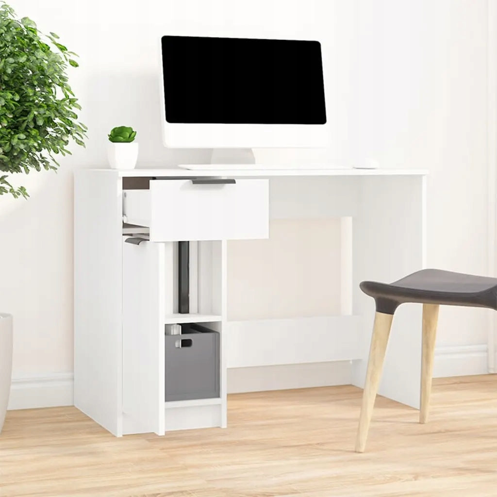 Desk, white, 100x50x75 cm, wood-based material Furniture color white