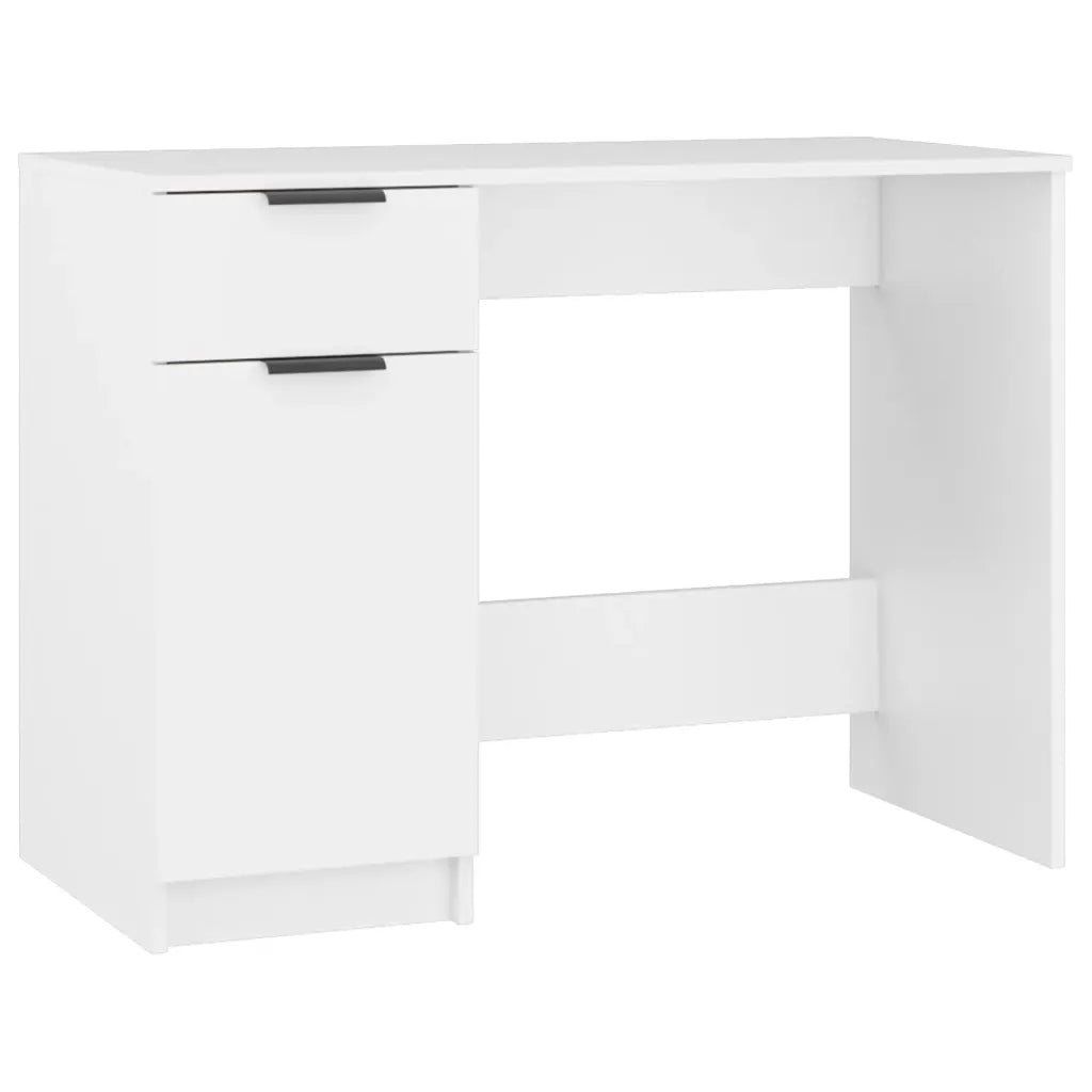 Desk, white, 100x50x75 cm, wood-based material