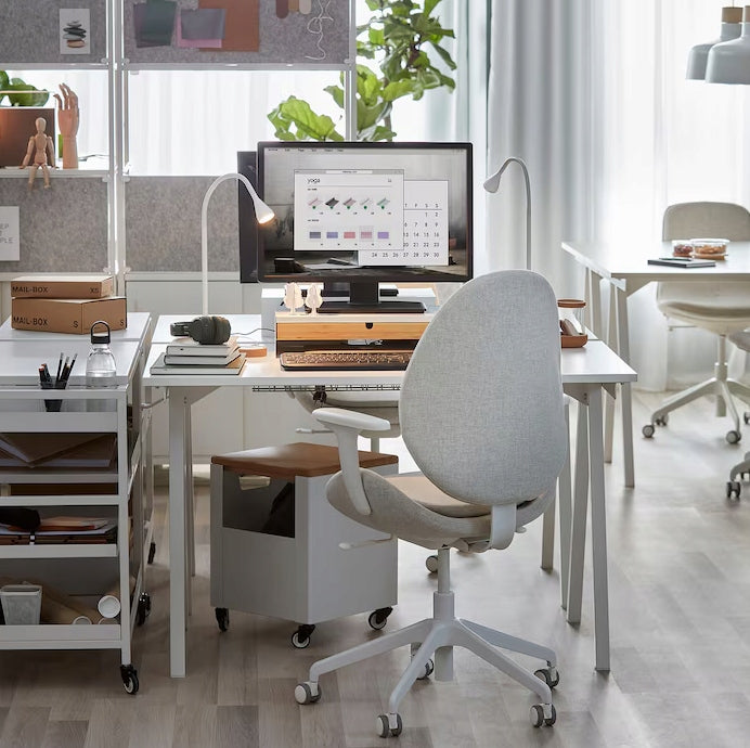 Desk, white, 120x70x75 cm Tabletop shape rectangular