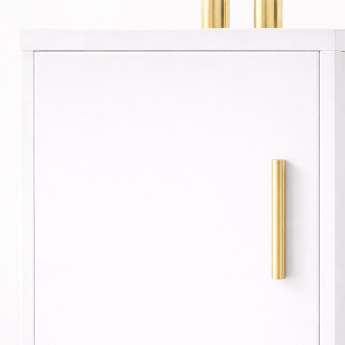 Desk white glamour 160 cm gold legs glass top, modern premium Brand no brand