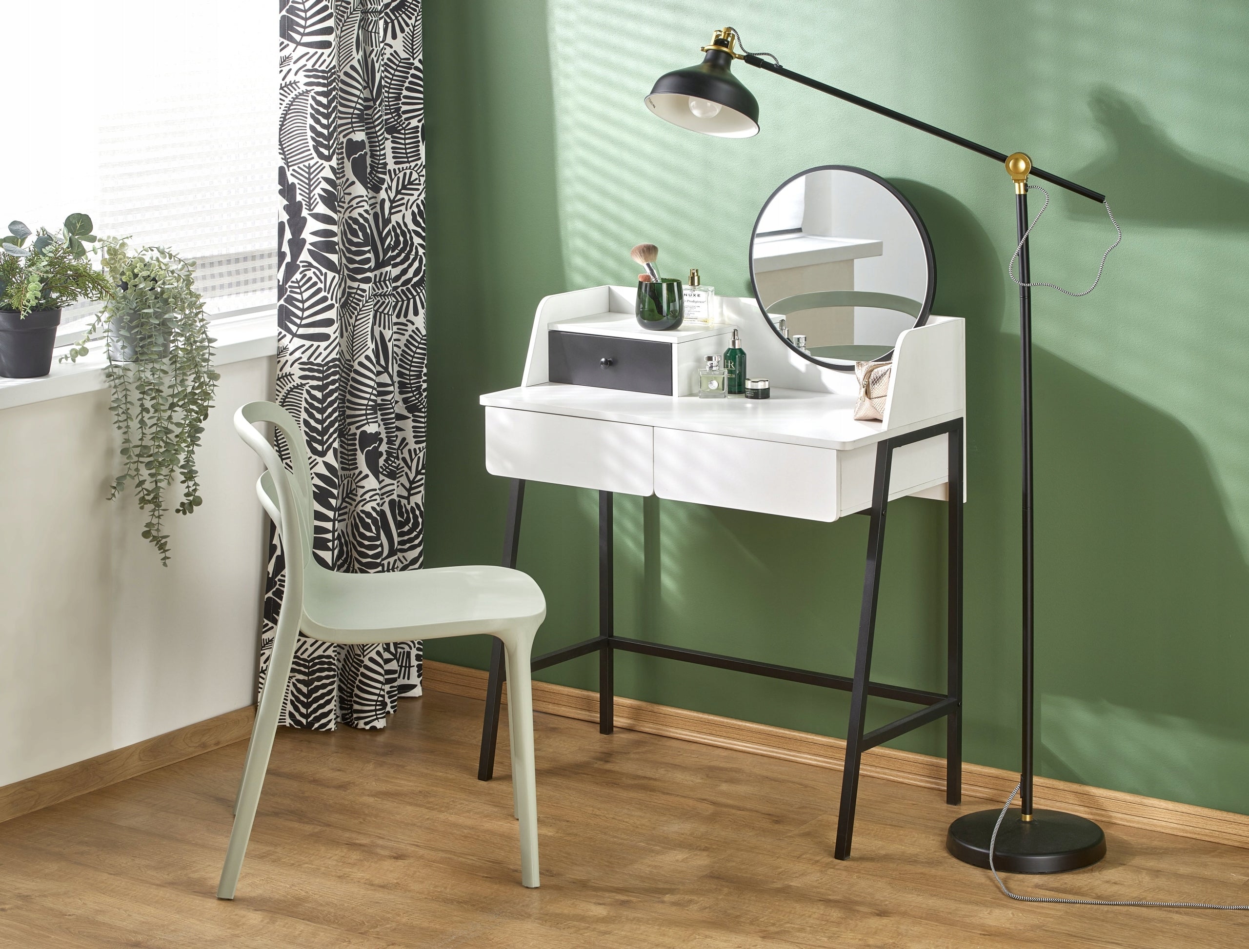 Desk white table modern console with drawers mirror industrial Manufacturer code V-CH-AGNES-KONSOLKA