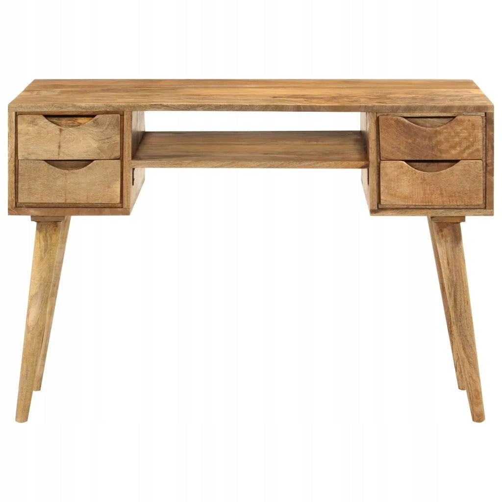 Desk with drawers, 110x47x76 cm, solid mango wood Furniture color shades of brown