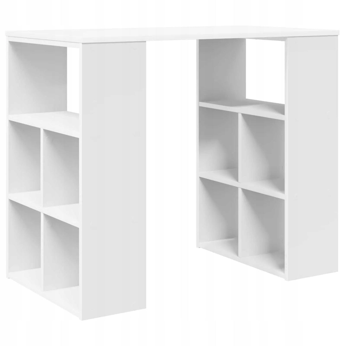 Desk with shelf White 90 x 50 x 75 cm Wood-based material