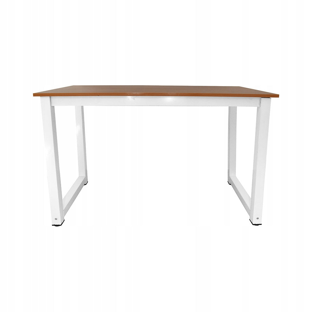 Desk with tabletop and metal legs white-brown Manufacturer code 17849