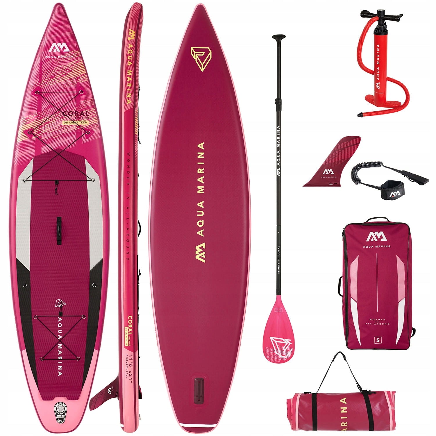 Aufblasbares Paddleboard Aqua Marina Coral Touring 11,6 (350 cm) 