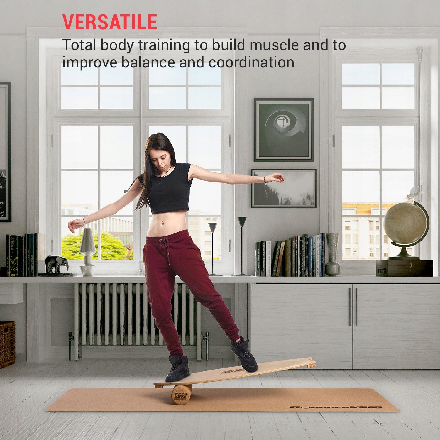 Balanceboard BoarderKING Wave - Holz 