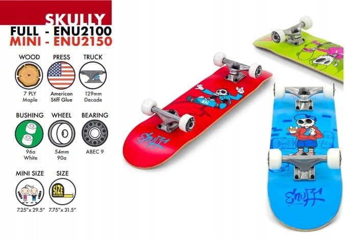 Riedlentė Enuff Skully Complete Black 7.75 x 31