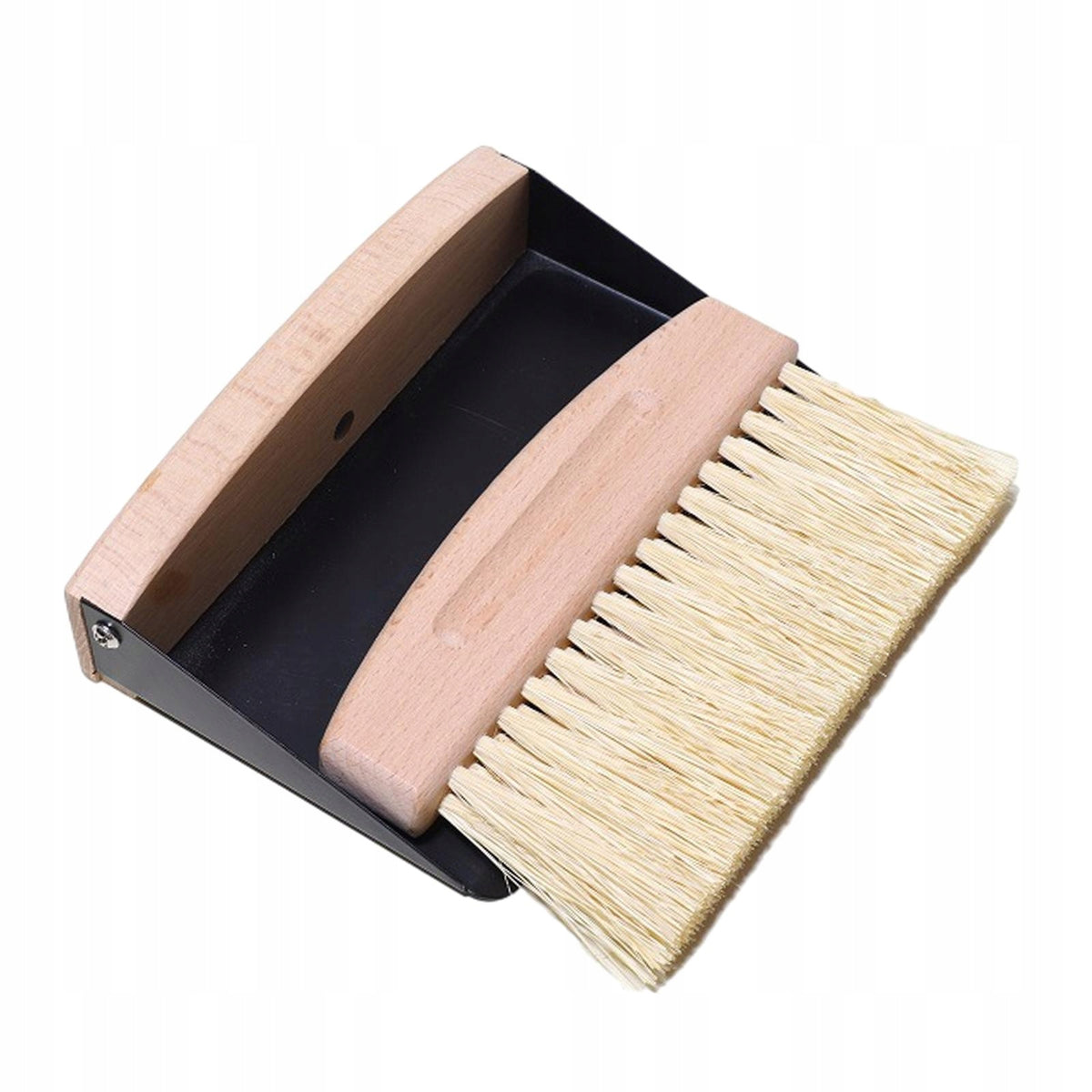 Desktop Broom Dustpan Set Multipurpose Portable black sisal bristles