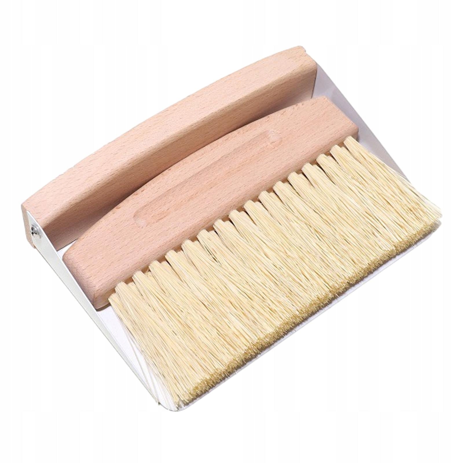 Desktop Broom Dustpan Set Multipurpose Portable white sisal bristles