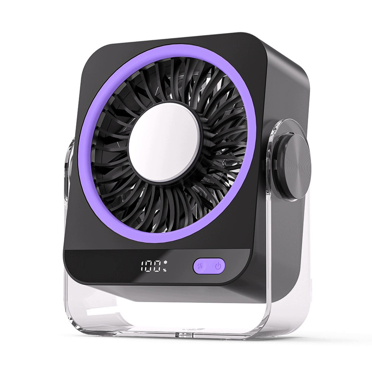 Desktop Fan with Display Battery Powered Desktop Fan Compact for Dorm Room