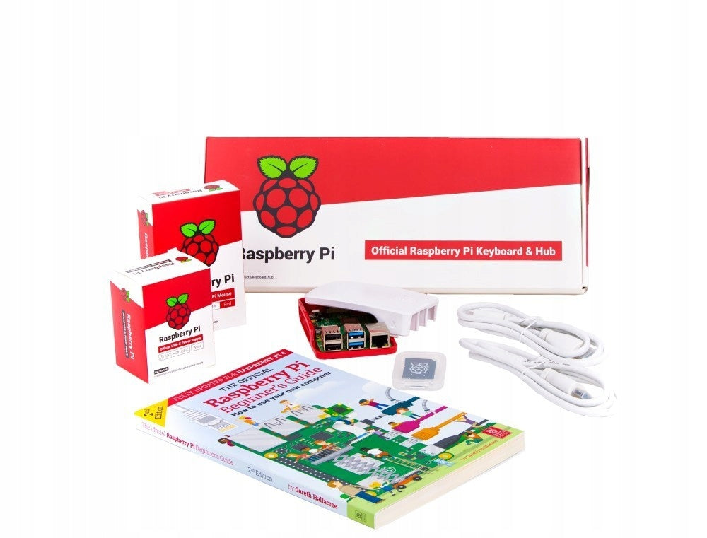 Desktop Kit with Raspberry Pi 4B 4GB RAM, Case, Keyboard and Mouse Batteries included no