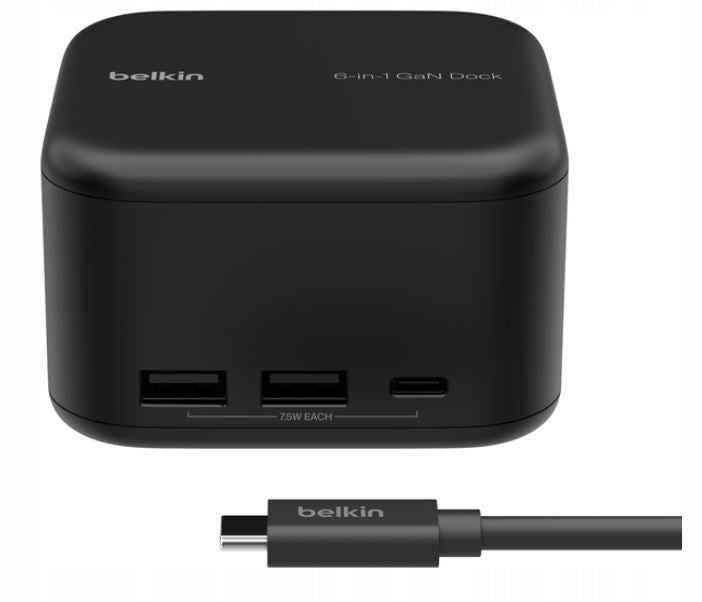 Desktop, USB-C Laptop Hub, Belkin Dock INC018vf, 130W GaN, 5Gbps, HDMI