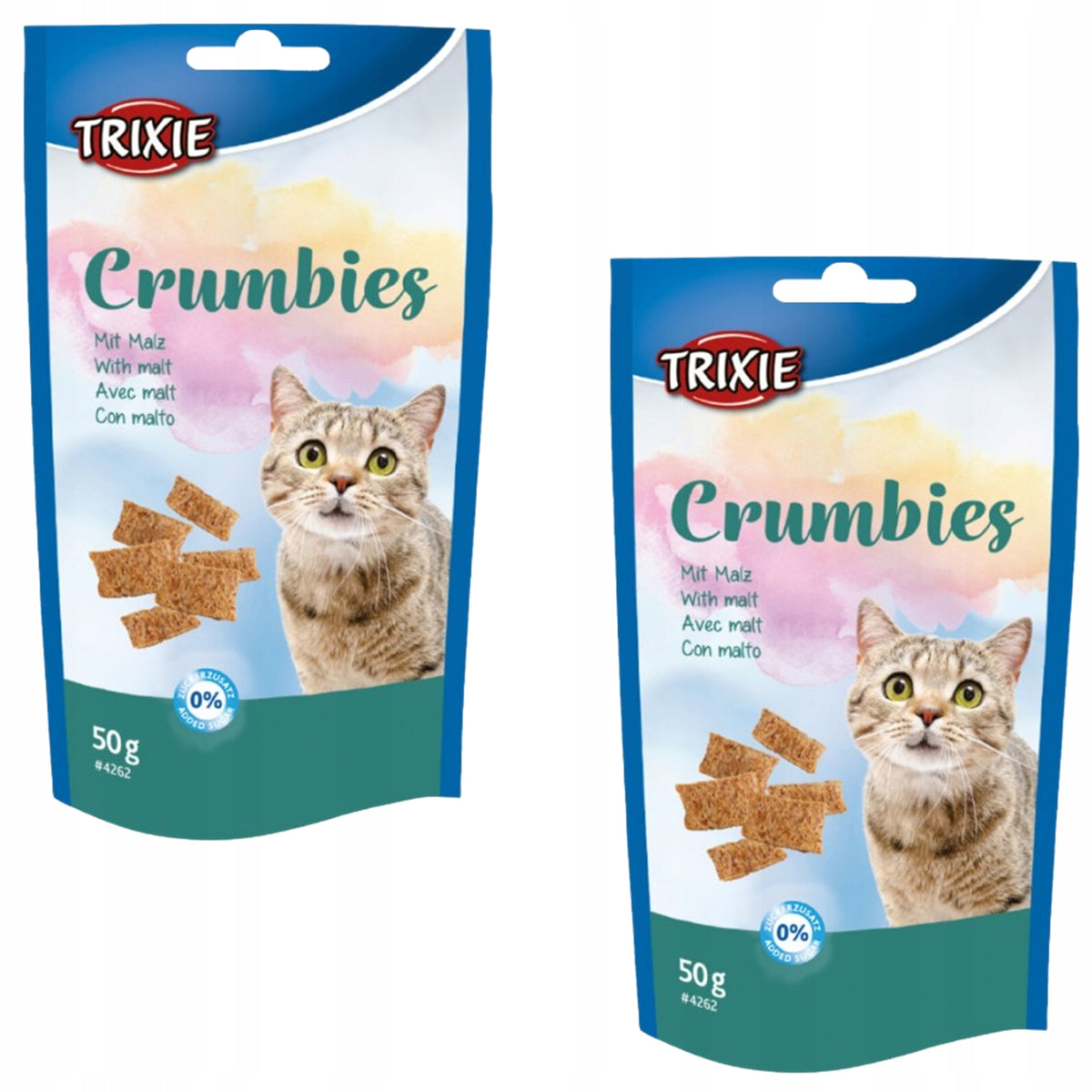 Detaching Treat For Cat Crisps with Malt Treat Trixie 2 x 50 g Packaging status original