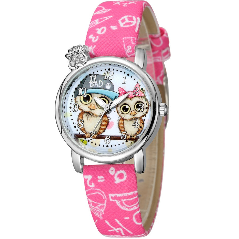 Detské Hodinky Owl - Ružová 1 KP-11301