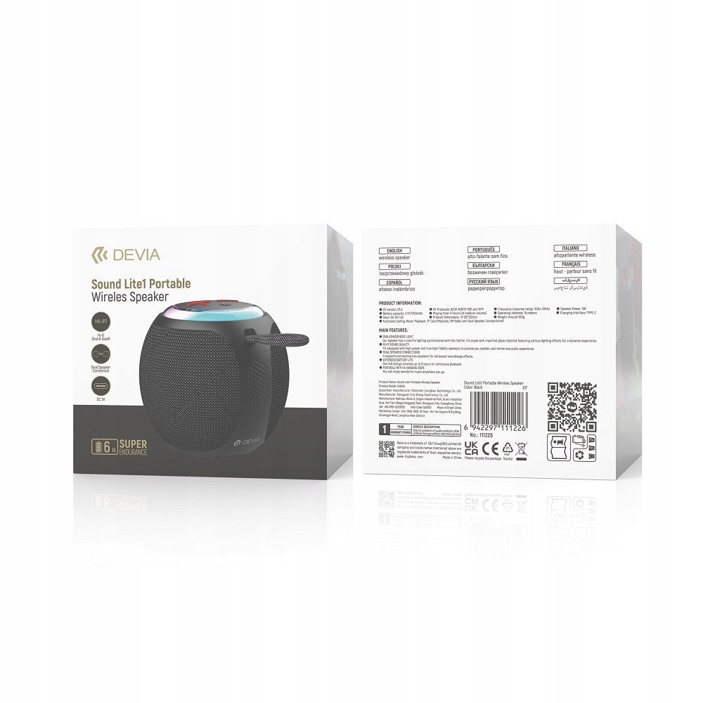 Devia Bluetooth speaker Lite1 black Model other