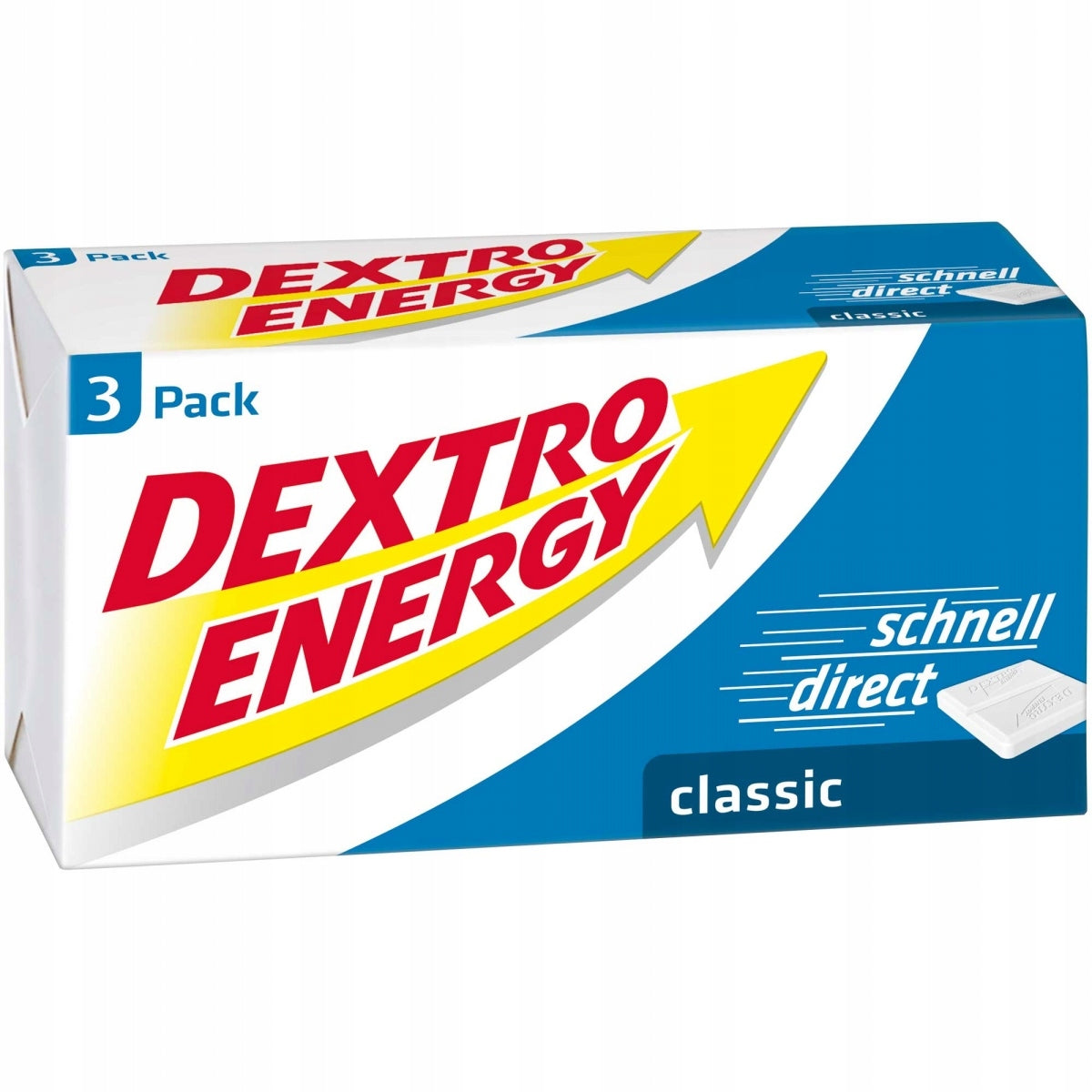 Dextro Energy Classic Glucose Dextrose Tablets 138g 24pcs 3Pack Natural