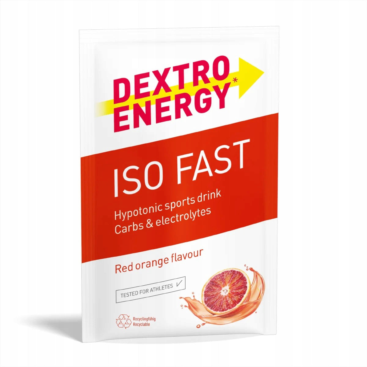 Dextro Energy IsoFast carbohydrate drink taste of red oranges 56 g Packaging status original