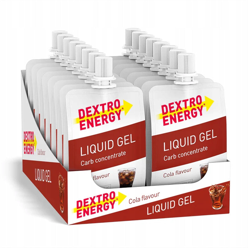 Dextro Energy Liquid Gel Cola Coke Flavoured Energy Gel with Guarana 18pcs