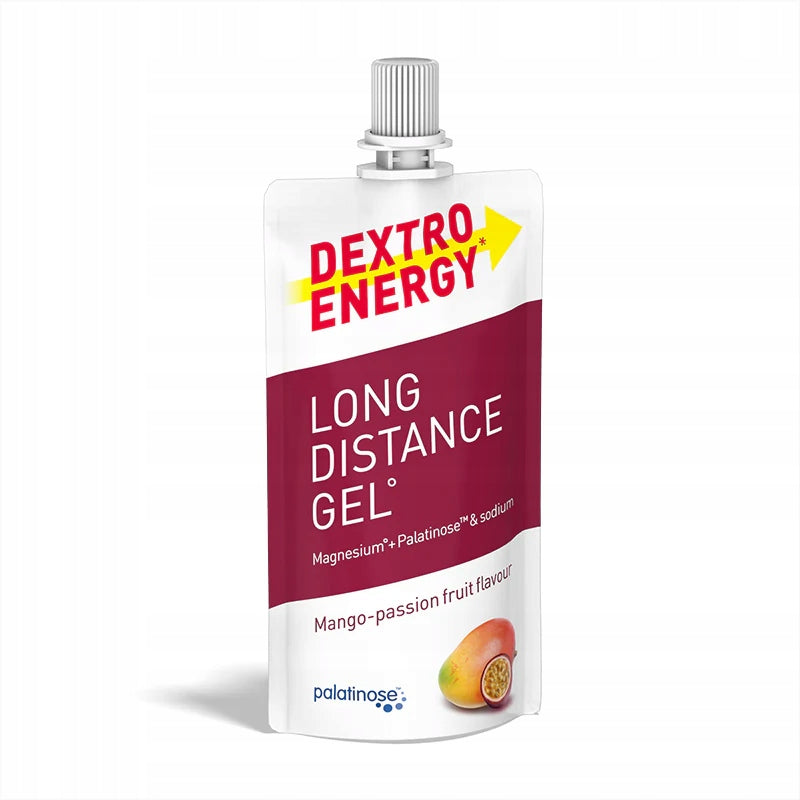 Dextro Energy Long Distance - Mango-Passion Fruit Energy Gel 12pcs Packaging status original