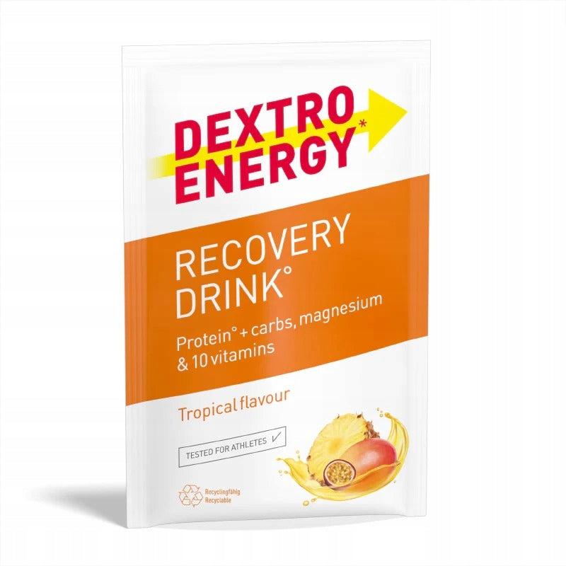 Dextro Energy Recovery tropical fruit flavoured drink coal protein 44,5g