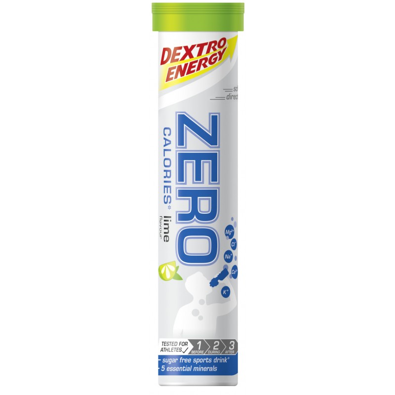Dextro Energy Zero Calories Electrolytes without calories lime flavor 20 pieces