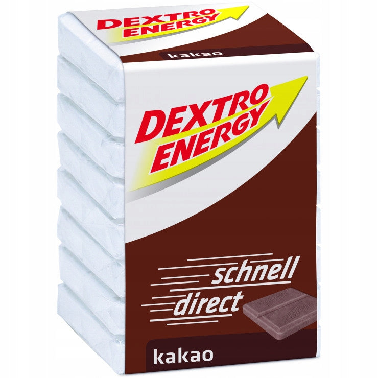 Dextro Energy carbohydrate pills Dextrose tablets cocoa flavour