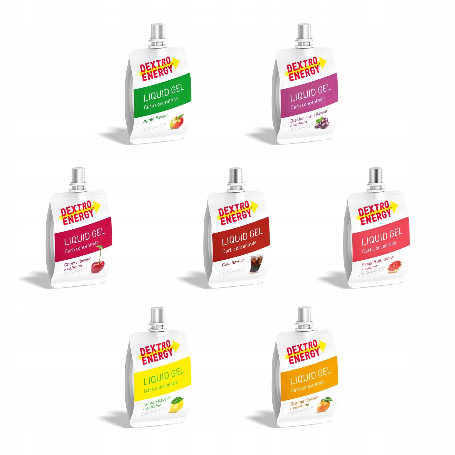 Dextro package of 10 energy gels Expiration date at least 3 months from the date of purchase