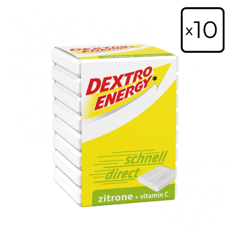 Dextrose Dextro Energy Vitamin C+ lemon flavour 1 cube 8 lozenges Expiration date at least six months from the date of purchase