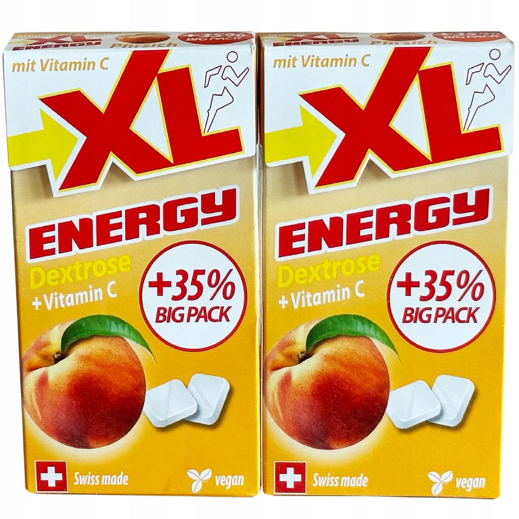 Dextrose Energy XL Glucose Tablets Peach 135 g from Germany