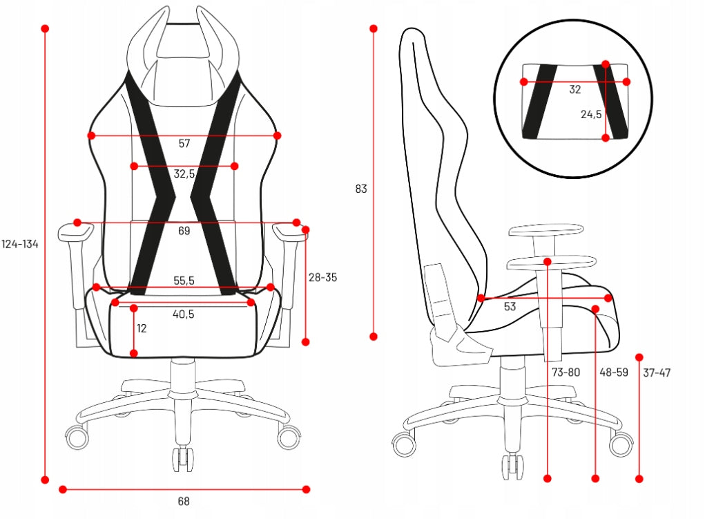 Diablo X-Horn 2.0 Normal Size Gaming Chair Black Blue Manufacturer code 865