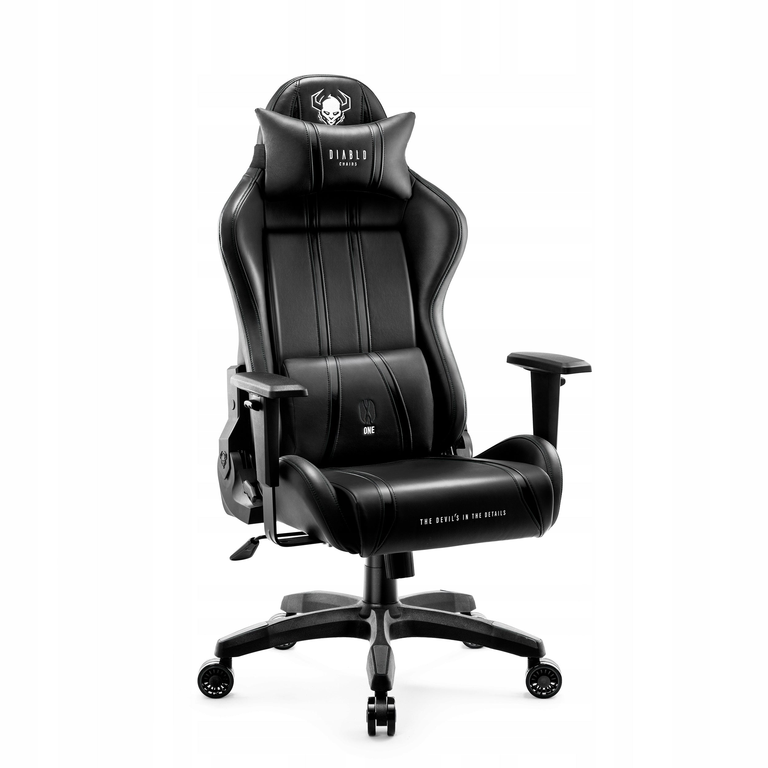 Diablo X-One 2.0 L Normal Size Gaming Chair : Black & Black