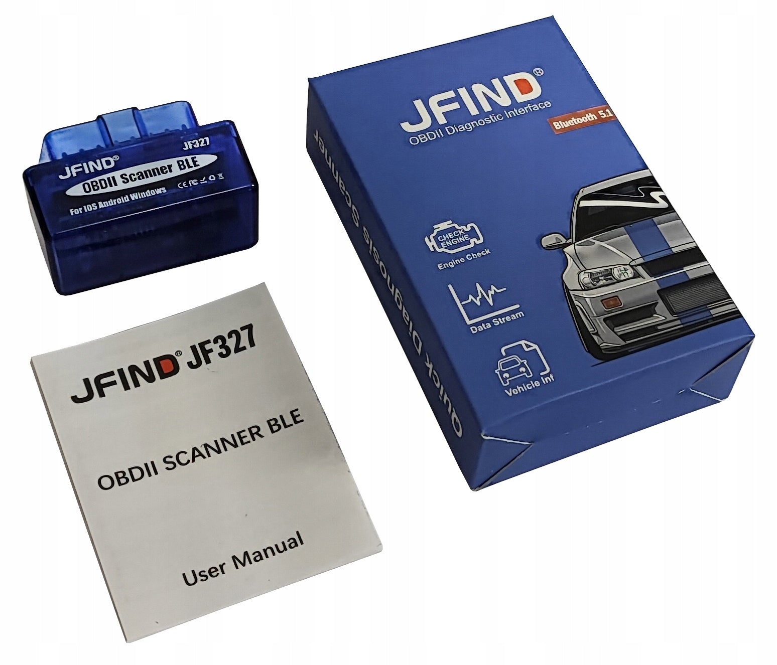 Diagnostic Interface Bluetooth OBD2 ELM327 BT 5.1 iOS Android iPhone Brand Versus