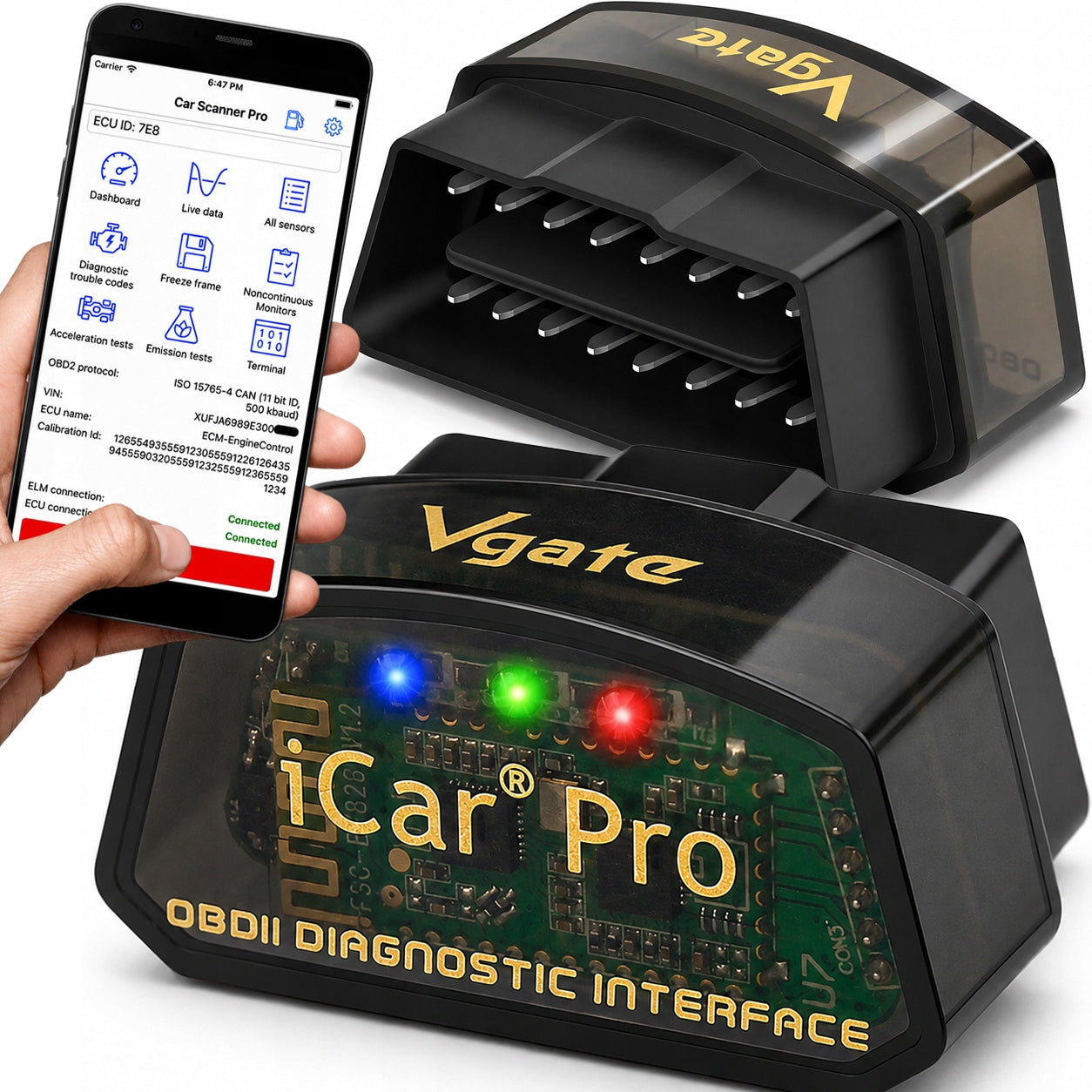 Diagnostic Interface Vgate iCar Pro ELM327 OBD2 Bluetooth iOS Android