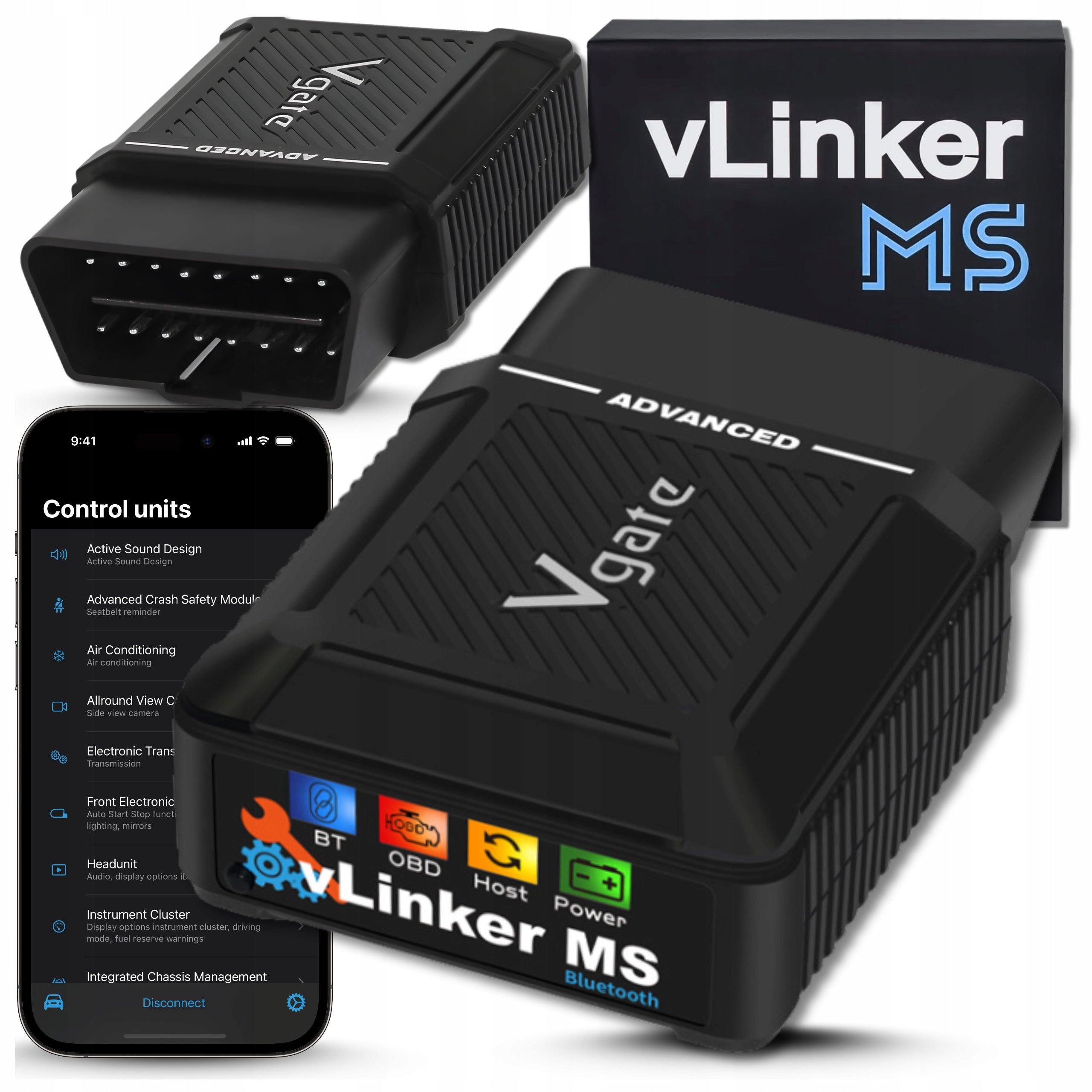Diagnostic Interface Vgate vLinker MS Bluetooth