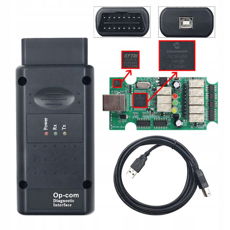 Diagnostic Interface for Scanner Cable Diagnosis OBD2 OP-COM V1.99