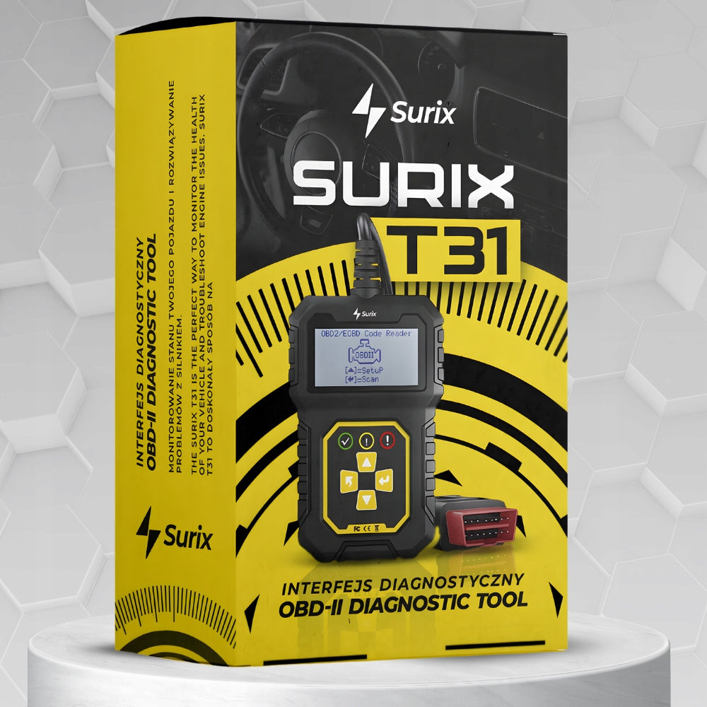 Diagnostic Tester OBD2 interface language Polish ERROR SCANNER Check Engine Brand Surix